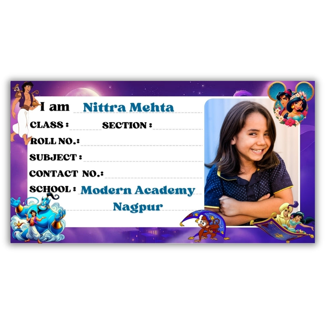 Kids Photo Name Slips Pack of 36