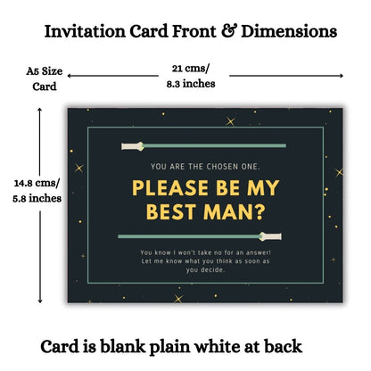 Groomsman Proposal Invitation Cards 5.8x8.3inch | Wedding Invite