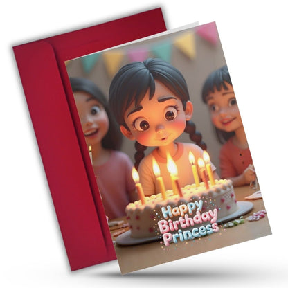 Daughter Birthday Greeting Card with Envelope