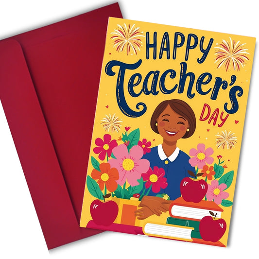Happy Teacher's Day Card — Printed Greeting Card, Multiple Sizes, Photo Paper