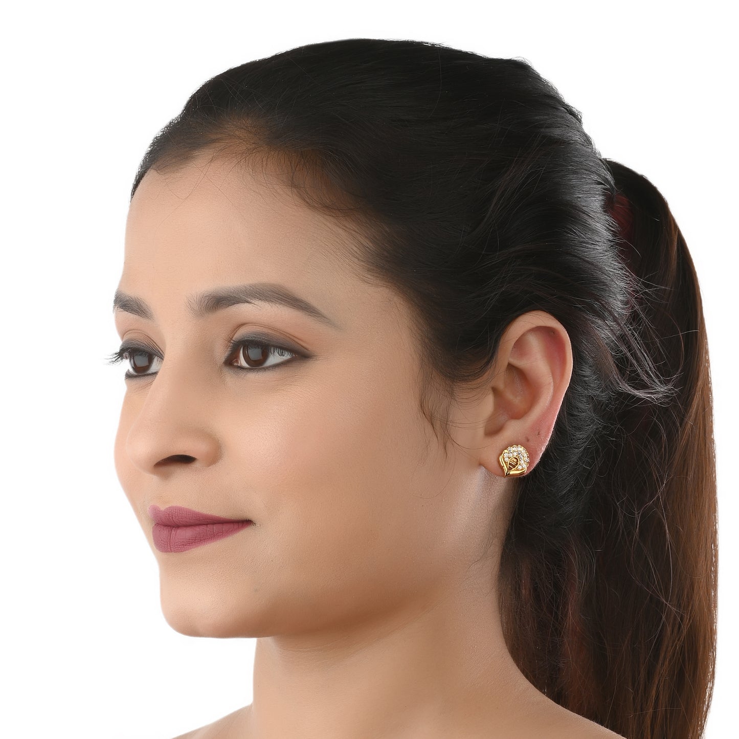 Gold Plated AD Earrings Set