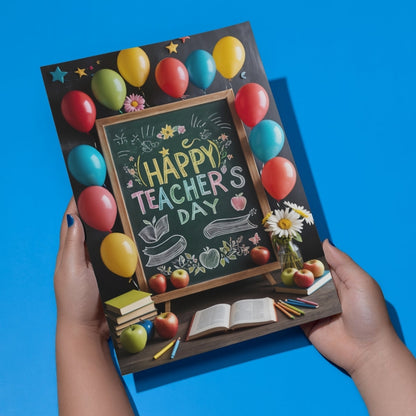 Happy Teacher's Day Card — Printed Greeting Card, Multiple Sizes, Photo Paper