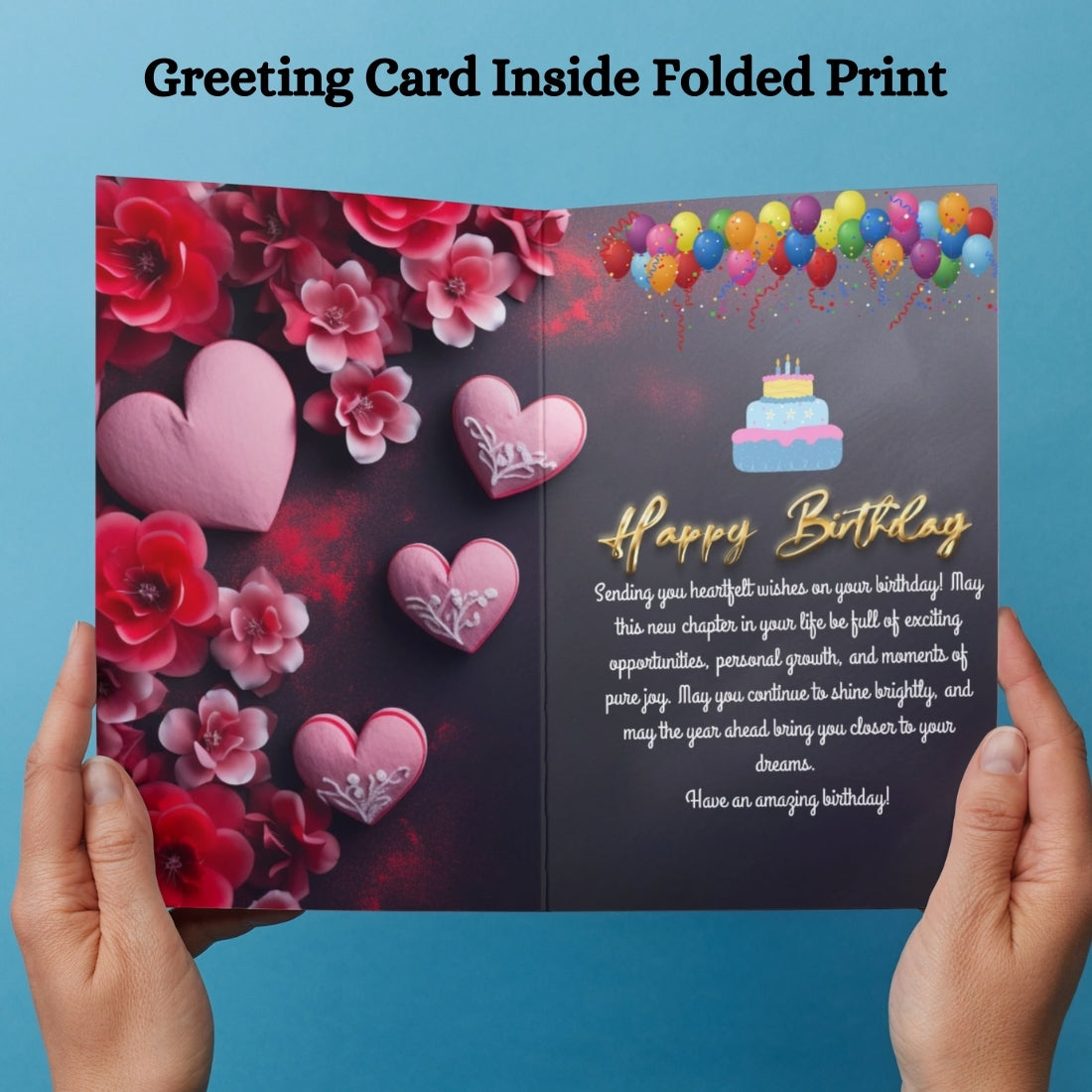 Happy Birthday Greeting Card For Family, Friends