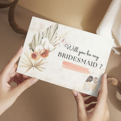 Bridesmaid Proposal Invitation Cards 5.8x8.3inch | Wedding Invite