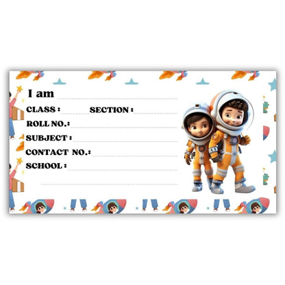 Kids Name Slips Cartoon Printed - Pack of 36 - Self Fill in