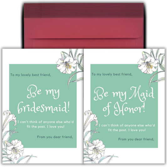 Bridesmaid Proposal Invitation Cards 5.8x8.3inch | Wedding Invite