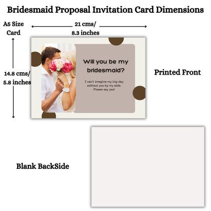 Bridesmaid Proposal Invitation Cards 5.8x8.3inch | Wedding Invite