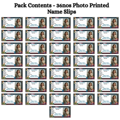 Kids Photo Name Slips Pack of 36