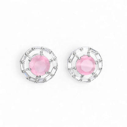 Silver Plated AD Earrings Set