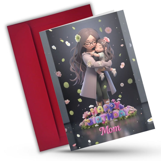 Mother Birthday Greeting Card with Envelope
