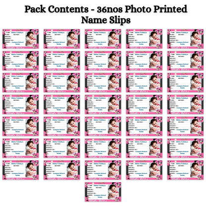 Kids Photo Name Slips Pack of 36