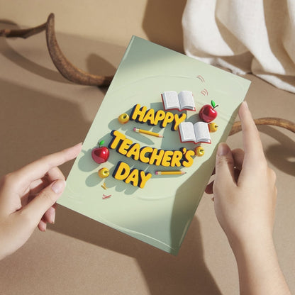 Happy Teacher's Day Card — Printed Greeting Card, Multiple Sizes, Photo Paper
