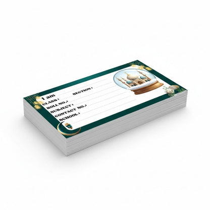 Kids Name Slips Cartoon Printed - Pack of 36 - Self Fill in