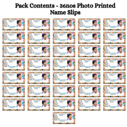 Kids Photo Name Slips Pack of 36