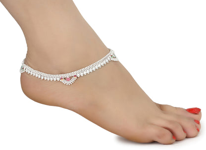 Silver Plated Anklet Pair