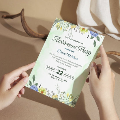 Customised Retirement Farewell Party Invitation Cards Pack of 12 with Envelopes