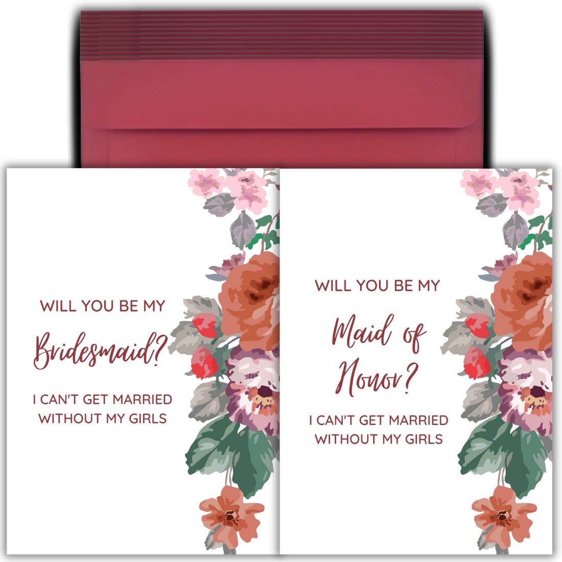 Bridesmaid Proposal Invitation Cards 5.8x8.3inch | Wedding Invite