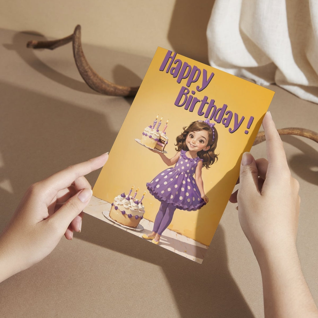 Happy Birthday Greeting Card For Family, Friends