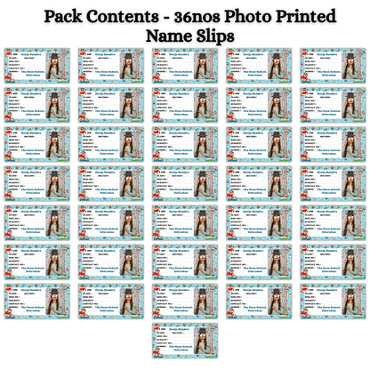 Kids Photo Name Slips Pack of 36