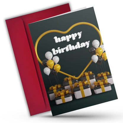 Happy Birthday Greeting Card For Family, Friends