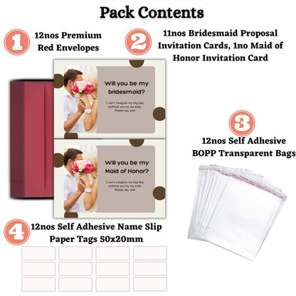 Bridesmaid Proposal Invitation Cards 5.8x8.3inch | Wedding Invite