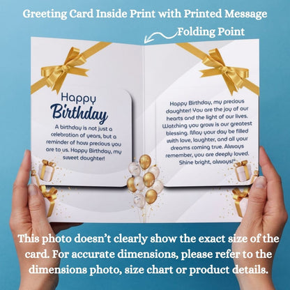 Daughter Birthday Greeting Card with Envelope