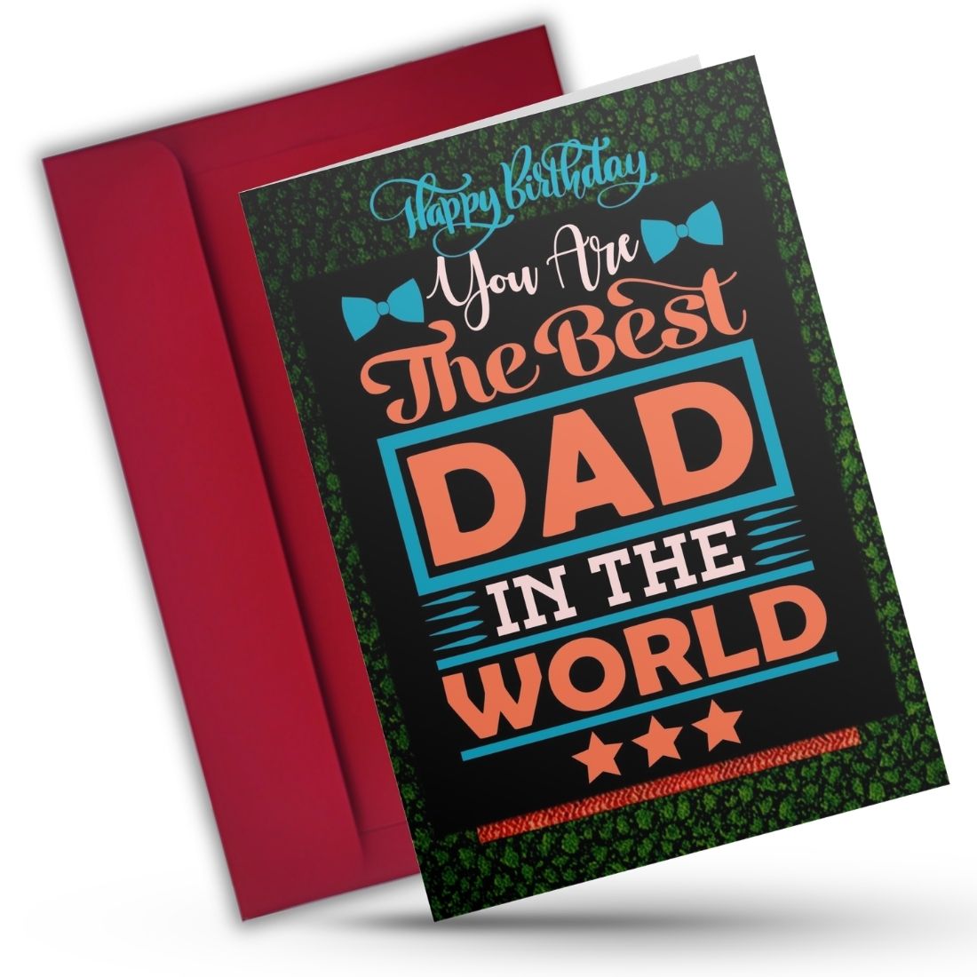 Happy Birthday Card for Dad — Printed Greeting Card with Envelope