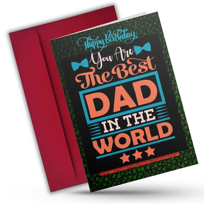 Happy Birthday Card for Dad — Printed Greeting Card with Envelope