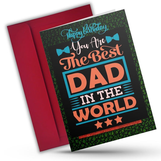 Happy Birthday Card for Dad — Printed Greeting Card with Envelope