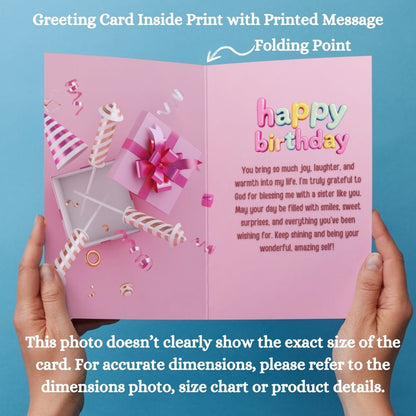 Sister Birthday Greeting Card with Envelope