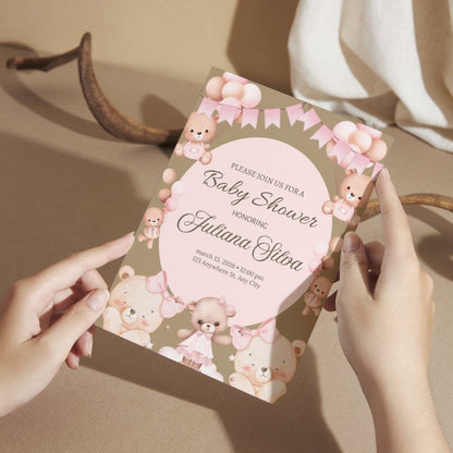 Customised Baby Shower Ceremony Invitation Cards Pack of 12 with Envelopes
