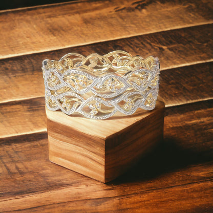 Gold Plated AD Kada Bangles Pair