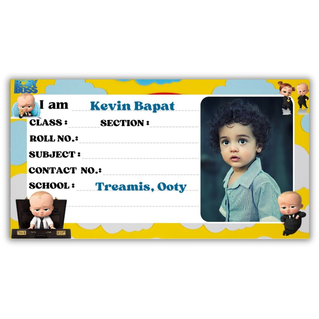 Kids Photo Name Slips Pack of 36