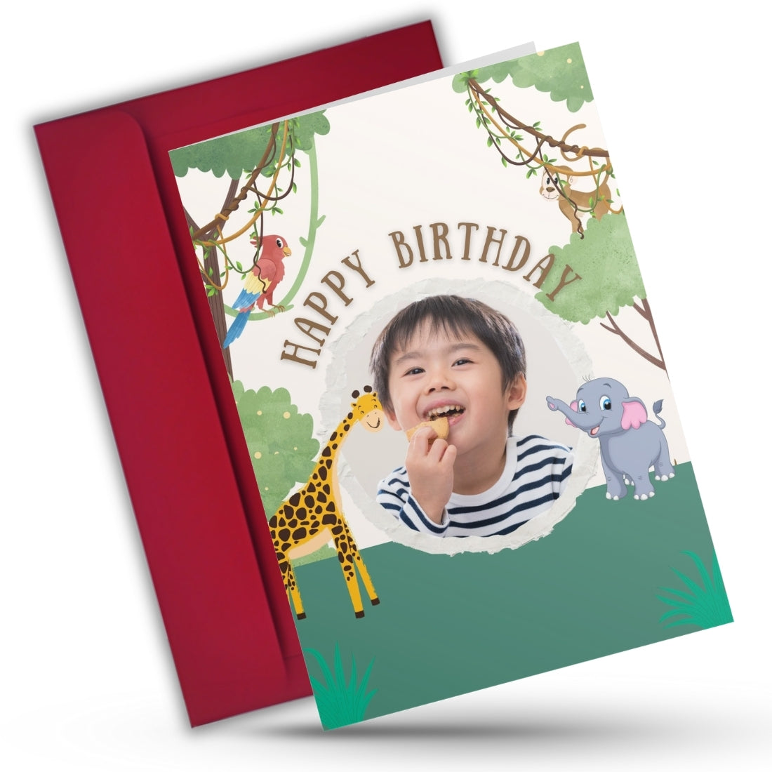 Customised Birthday Greeting Card with Photos for Son | Preprinted Inside Message