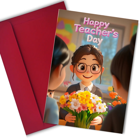 Happy Teacher's Day Card — Printed Greeting Card, Multiple Sizes, Photo Paper