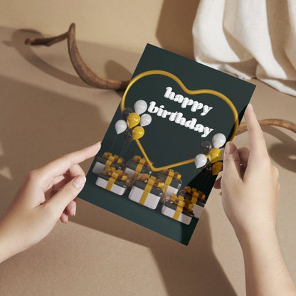 Happy Birthday Greeting Card For Family, Friends
