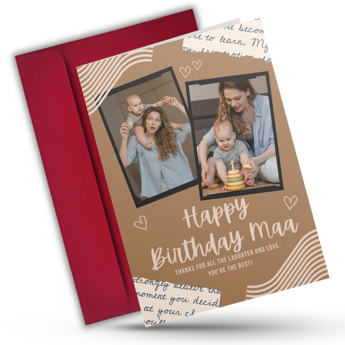 Customised Birthday Greeting Card with Photos for Mother | Preprinted Inside Message