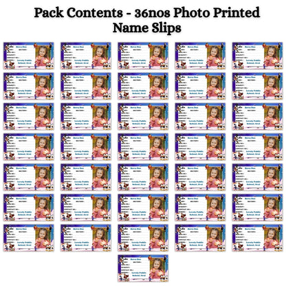 Kids Photo Name Slips Pack of 36
