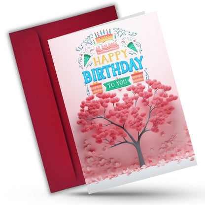 Happy Birthday Greeting Card For Family, Friends