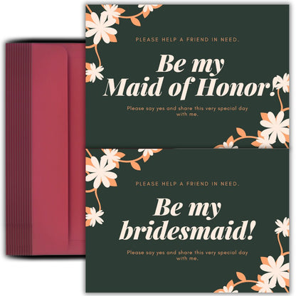 Bridesmaid Proposal Invitation Cards 5.8x8.3inch | Wedding Invite