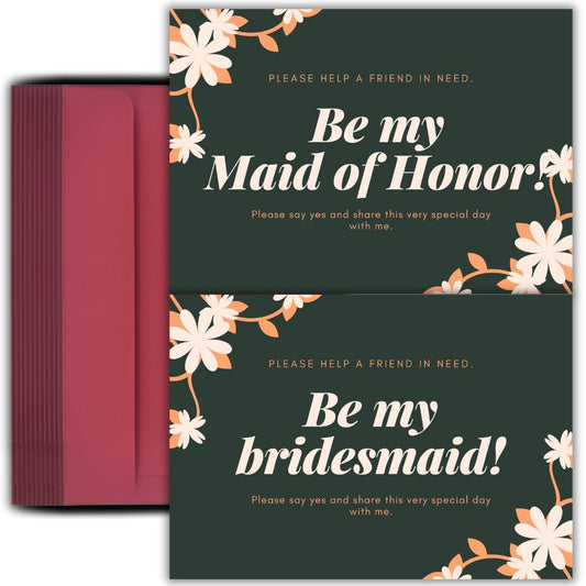 Bridesmaid Proposal Invitation Cards 5.8x8.3inch | Wedding Invite