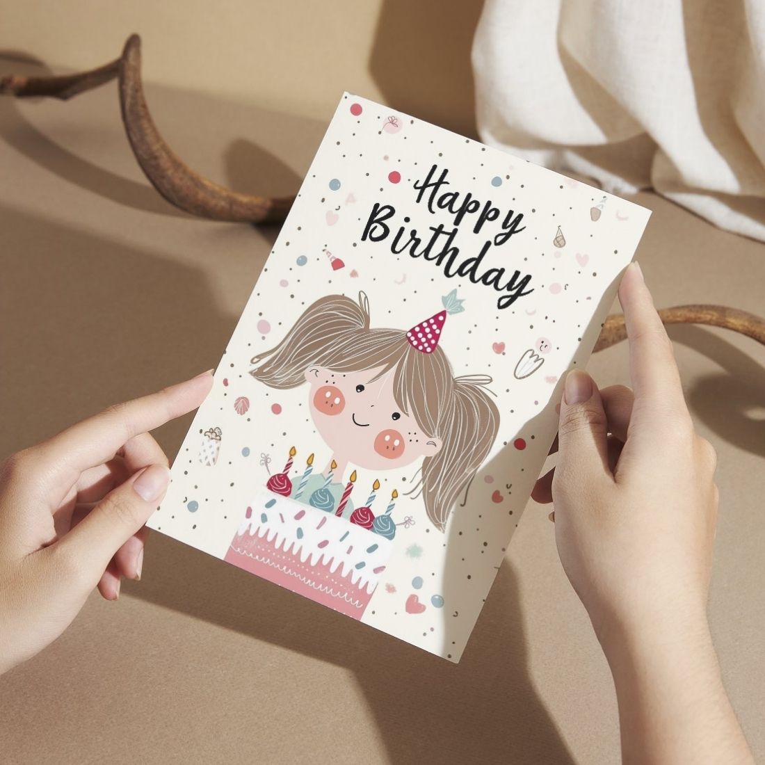 Daughter Birthday Greeting Card with Envelope