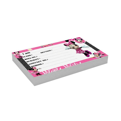 Kids Name Slips Cartoon Printed - Pack of 36 - Self Fill in