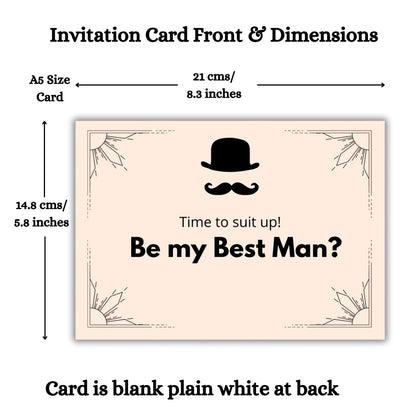 Groomsman Proposal Invitation Cards 5.8x8.3inch | Wedding Invite