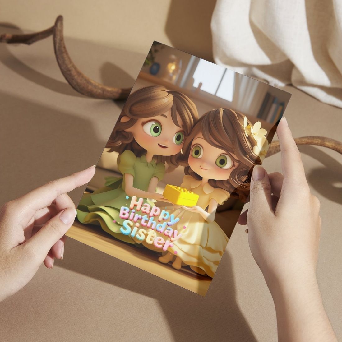 Sister Birthday Greeting Card with Envelope