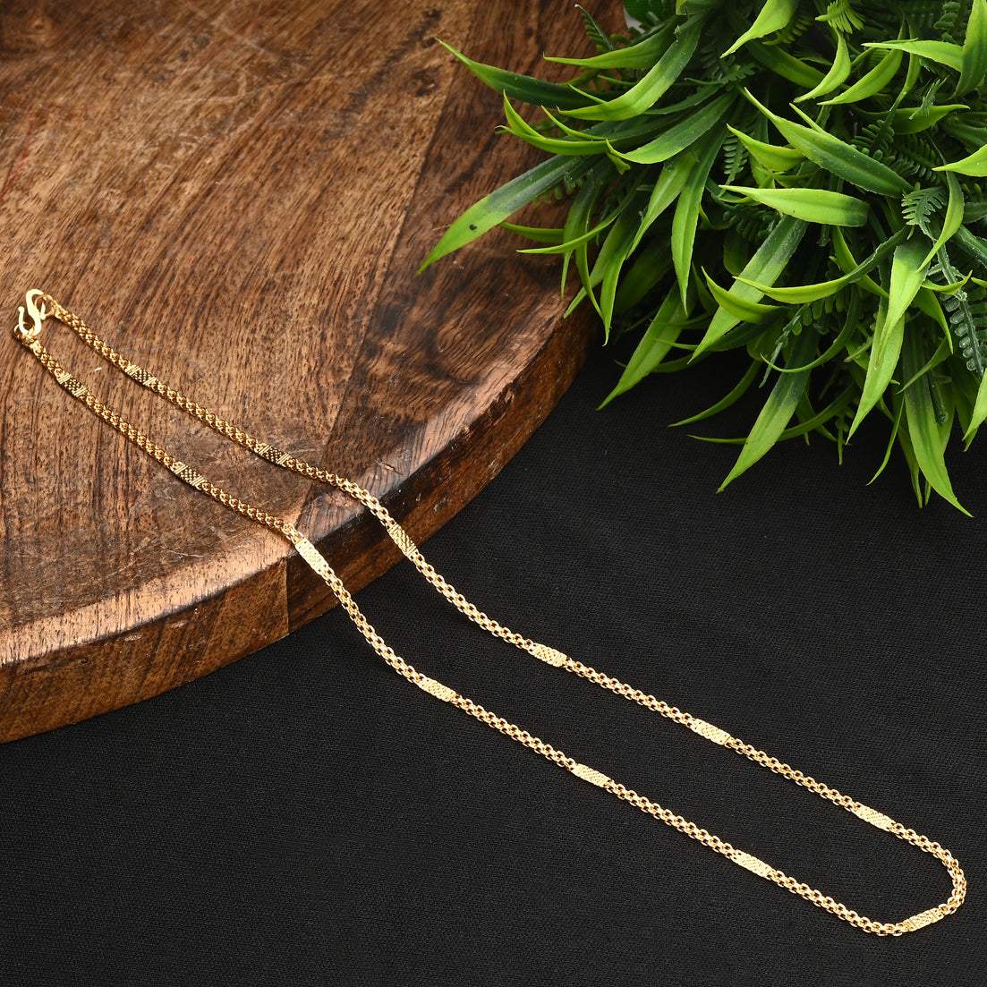 Combo of 2 Gold Plated Chains 22inch Long