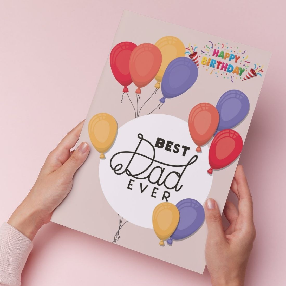 Happy Birthday Card for Dad — Printed Greeting Card with Envelope