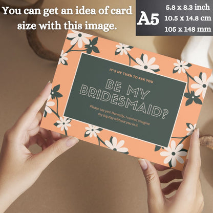 Bridesmaid Proposal Invitation Cards 5.8x8.3inch | Wedding Invite