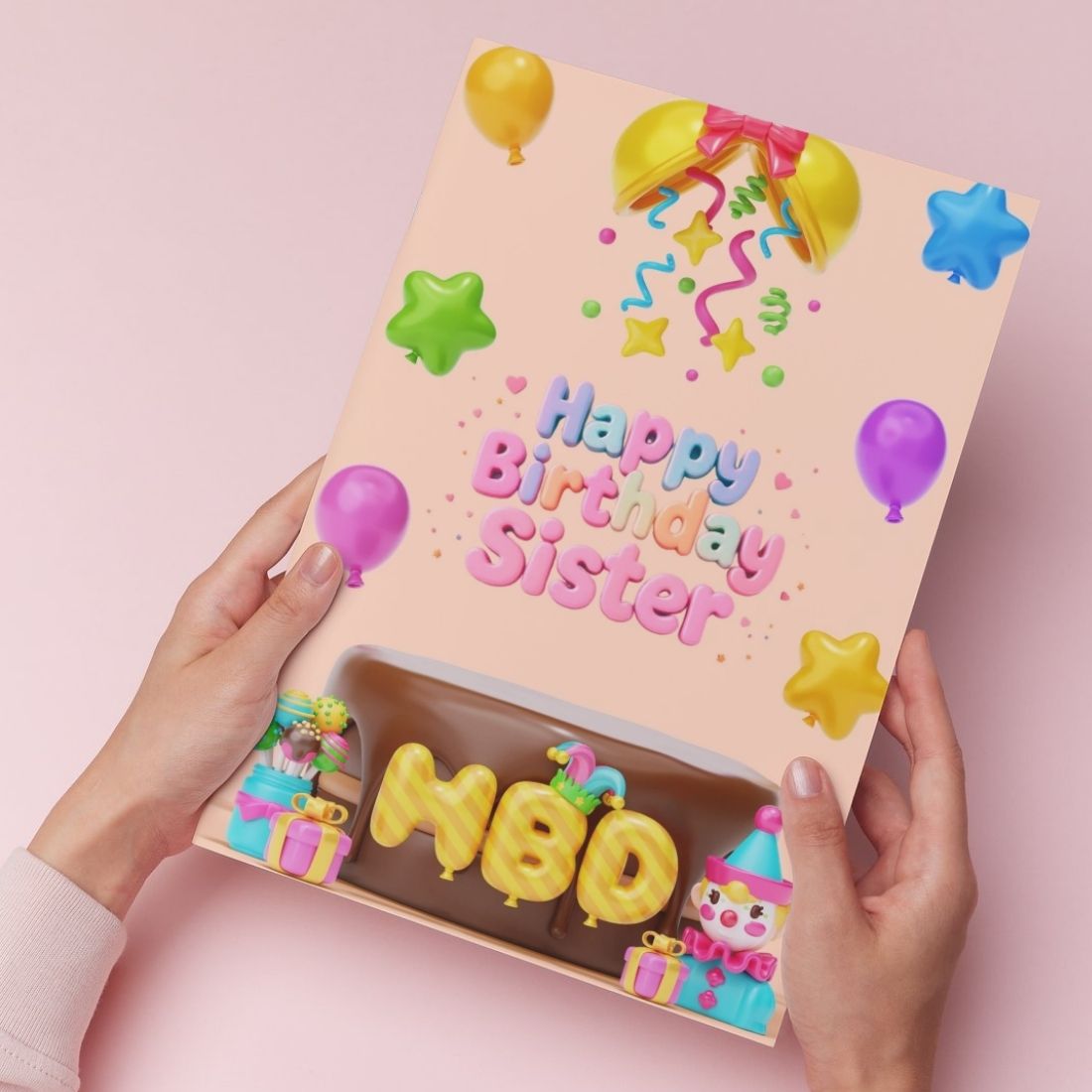 Sister Birthday Greeting Card with Envelope