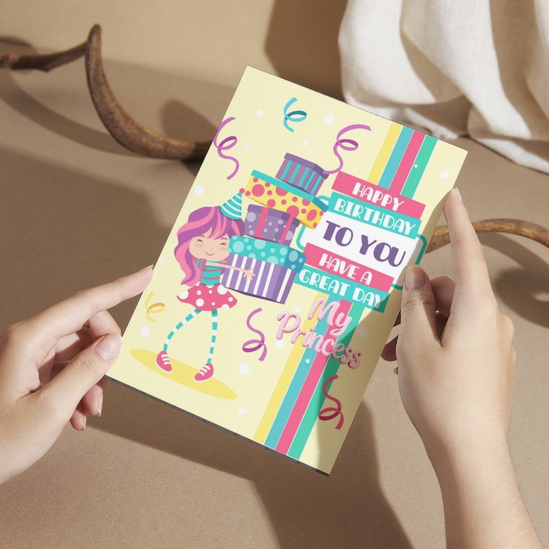 Daughter Birthday Greeting Card with Envelope
